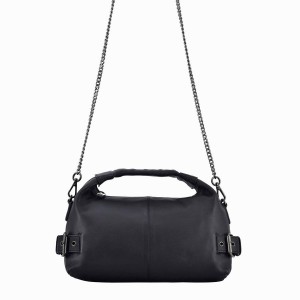 Women's Núnoo Dandy Buckles Cozy Shoulder Bags Black | GJP691MW