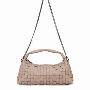 Women's Núnoo Dandy Large Braided Nature Shoulder Bags Beige | EPA9488EI