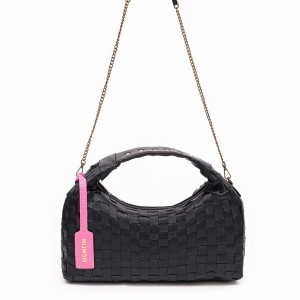 Women's Núnoo Dandy Large Braided Sheep Shoulder Bags Black | YNF7642TW