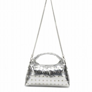 Women's Núnoo Dandy Rivet Space Shoulder Bags Silver | VMX318FA