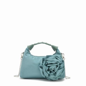 Women's Núnoo Dandy Rose Recycled Nylon Shoulder Bags Blue | QMT9927XA