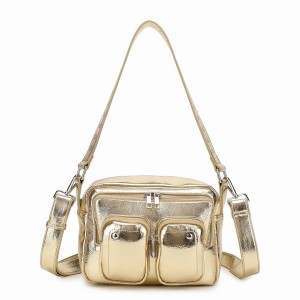 Women's Núnoo Ellie Recycled Cool Crossbody Bags Gold | MYH10055TU