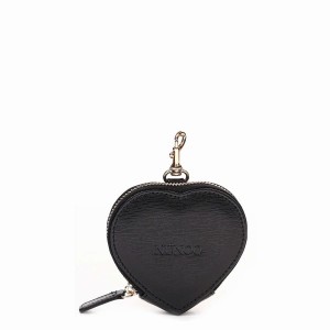 Women's Núnoo Heart Coin Pocket Florence Wallets Black | AXD2257HN