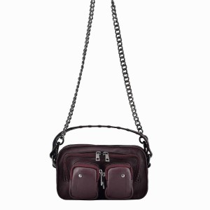 Women's Núnoo Helena Cozy Shoulder Bags Red Brown | JKT9432BR