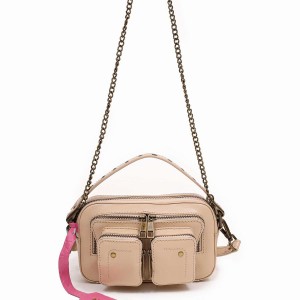 Women's Núnoo Helena Eyelet Florence Shoulder Bags Beige | PVR8617AX