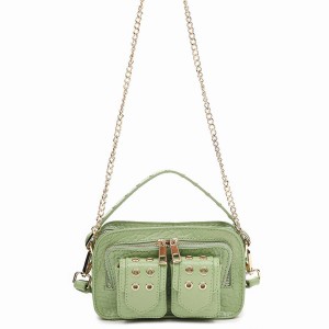 Women's Núnoo Helena Eyelet New Zealand Shoulder Bags Green | ZFY6099CQ