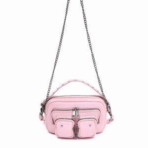 Women's Núnoo Helena Puffed Sheep Shoulder Bags Pink | PDM9865PC