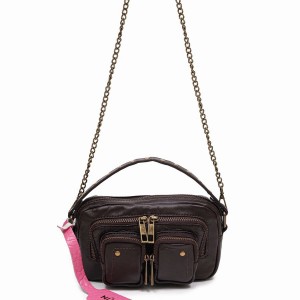 Women's Núnoo Helena Sheep Shoulder Bags Dark Brown | LBF1325CL