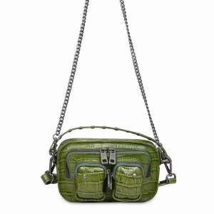 Women's Núnoo Helena Texas Crossbody Bags Green | WYO59XA