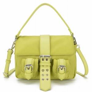 Women's Núnoo Honey Buckle Recycled Nylon Shoulder Bags Green | TUL1855IR