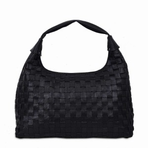 Women's Núnoo Maxi Dandy Braided Nature Shoulder Bags Black | GMA556XY