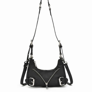 Women's Núnoo Palma Bamboo Shoulder Bags Black | JZP2884VR