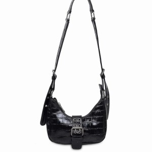 Women's Núnoo Palma Buckle Texas Shoulder Bags Black | JTH755JD