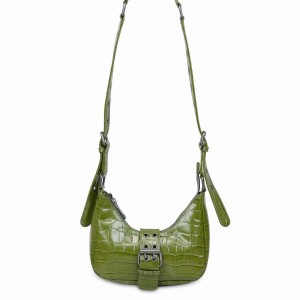 Women's Núnoo Palma Buckle Texas Shoulder Bags Green | GTK5698GL