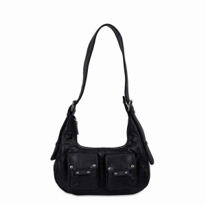 Women's Núnoo Sally Small Air 1 Shoulder Bags Black | IES8626KP