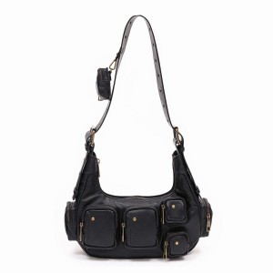 Women's Núnoo Sally Small Pocket Sheep Shoulder Bags Black | BUN3424CN