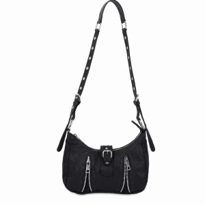 Women's Núnoo Skye Washed Shoulder Bags Black | MRN799GM