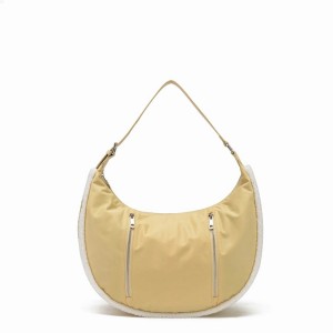 Women's Núnoo Small Stella Zipper Teddy Shoulder Bags Beige | CCM8620QA