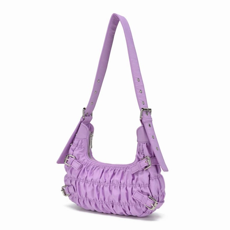 Women's Núnoo Alaska Recycled Nylon Shoulder Bags Light Purple | VBW2580ZN