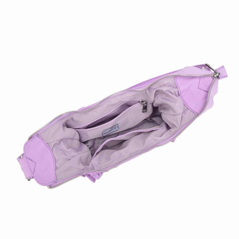 Women's Núnoo Alaska Recycled Nylon Shoulder Bags Light Purple | VBW2580ZN