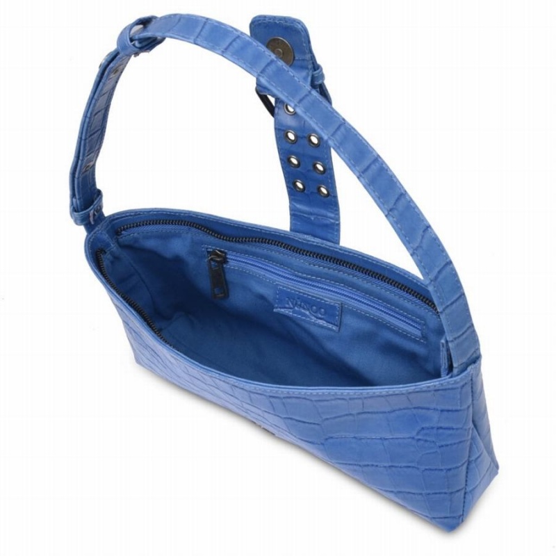 Women's Núnoo Asta Buckle Texas Shoulder Bags Blue | DPZ7936GK