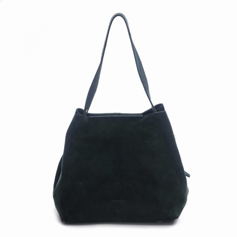 Women's Núnoo Chiara New Suede Tote Bags Dark Green | BEQ8921NR