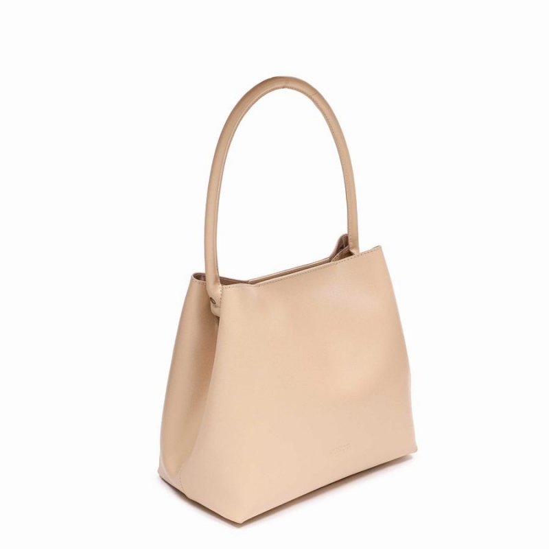 Women's Núnoo Chiara Rope Florence Tote Bags Beige | CEJ1485MO