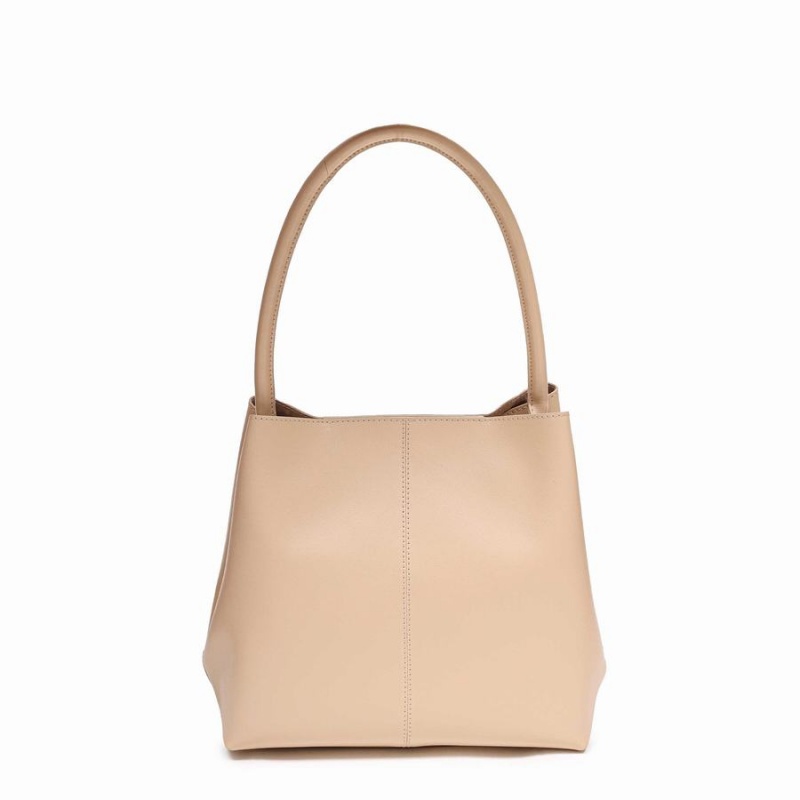 Women's Núnoo Chiara Rope Florence Tote Bags Beige | CEJ1485MO