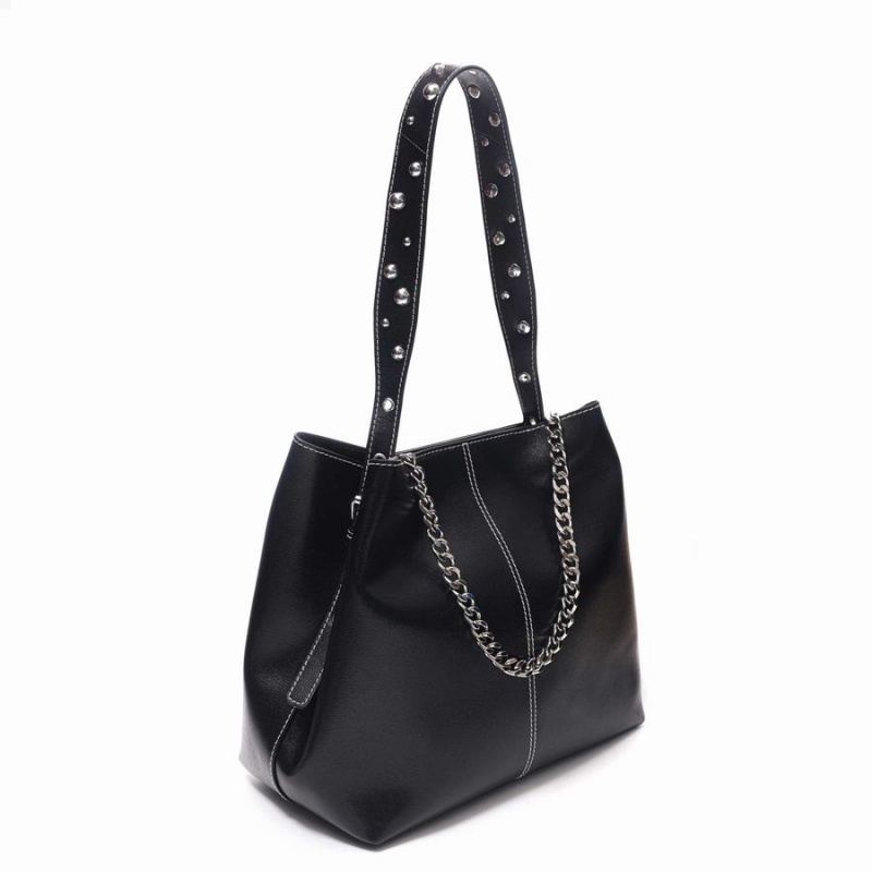 Women's Núnoo Chiara Studs Florence Tote Bags Black | SSU2443RD