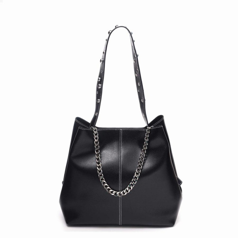 Women's Núnoo Chiara Studs Florence Tote Bags Black | SSU2443RD