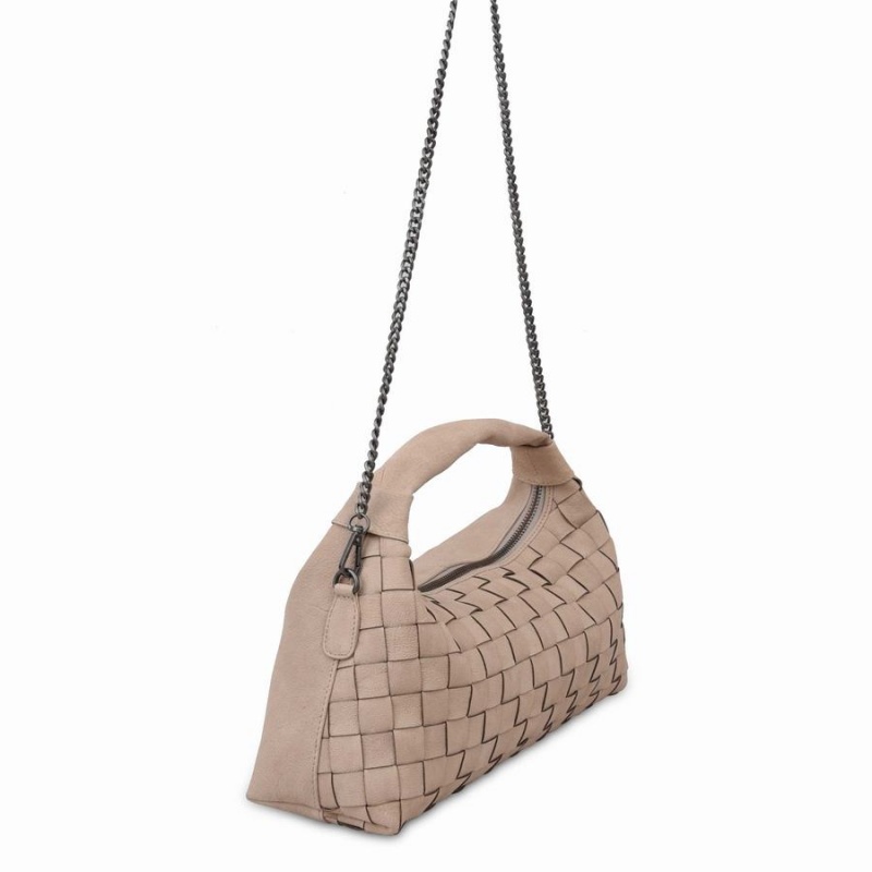 Women's Núnoo Dandy Large Braided Nature Shoulder Bags Beige | EPA9488EI