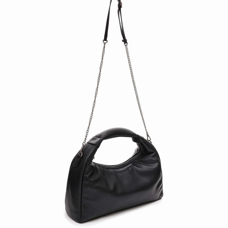 Women's Núnoo Dandy Large Puffed Sheep Shoulder Bags Black | MPS8535NJ