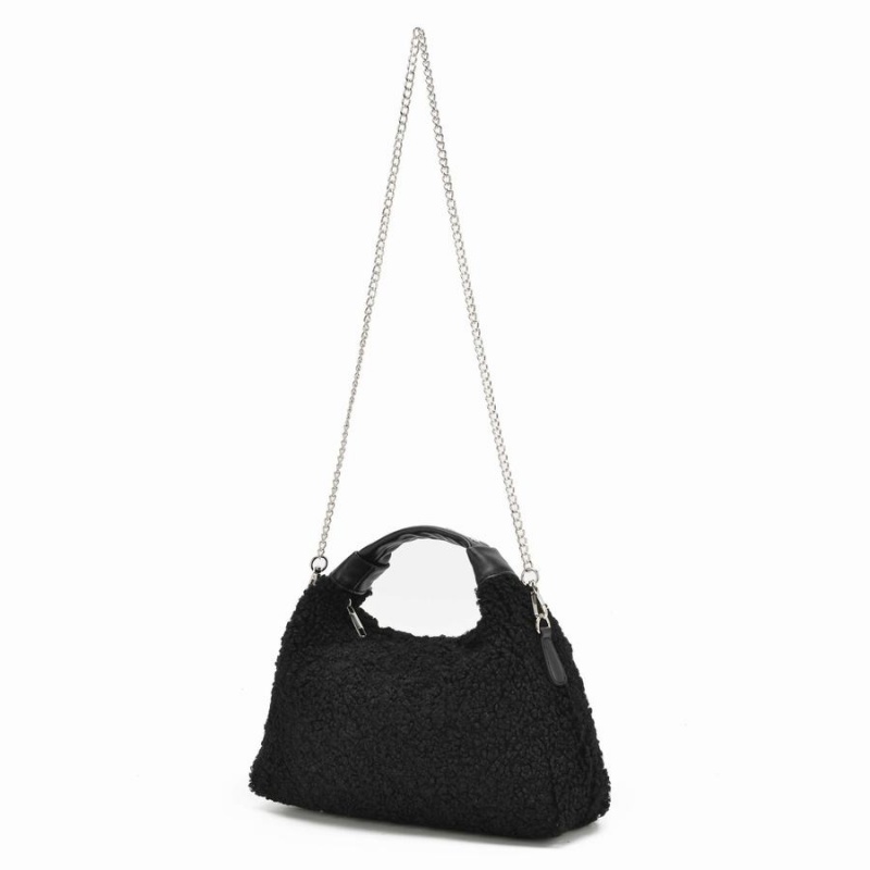 Women's Núnoo Dandy Teddy Shoulder Bags Black | WBP4893PC