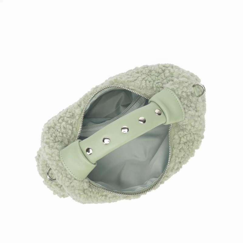 Women's Núnoo Dandy Teddy Shoulder Bags Light Green | QFK3028YF