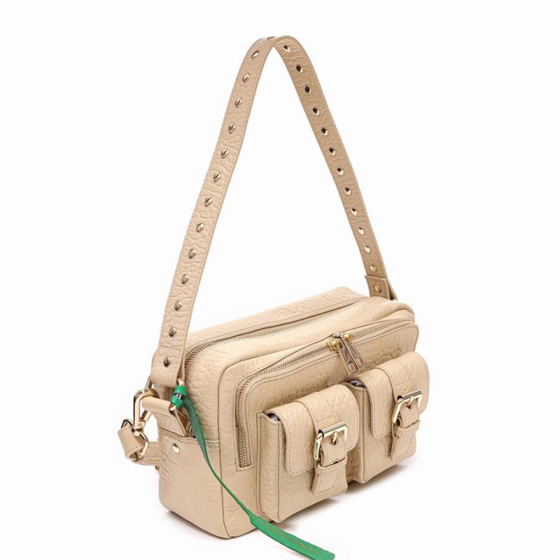 Women's Núnoo Ellie Buckle New Zealand Shoulder Bags Khaki | OAK579ZZ