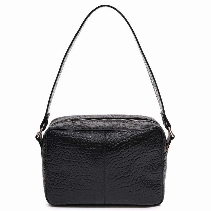 Women's Núnoo Ellie Eyelet New Zealand Shoulder Bags Black | IIW9967JA