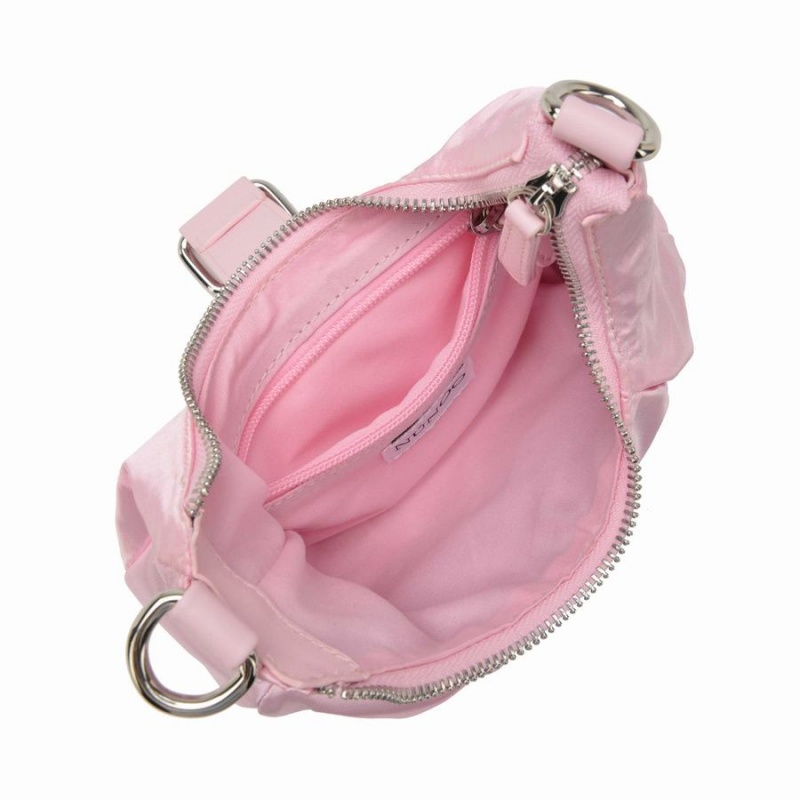 Women's Núnoo Flora Satin Shoulder Bags Pink | BQX9925PG