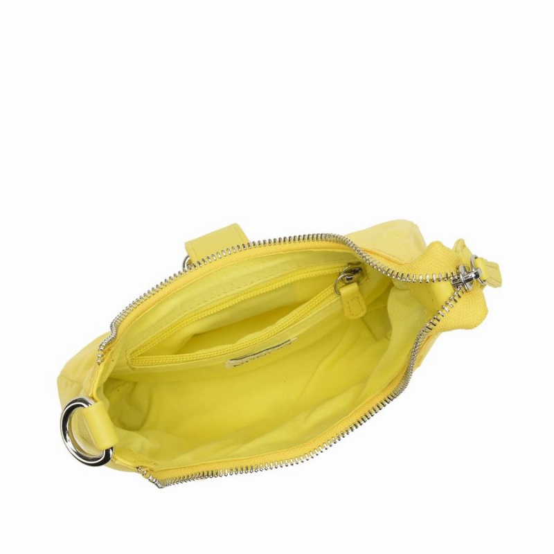 Women's Núnoo Flora Satin Shoulder Bags Yellow | JRW7425BZ