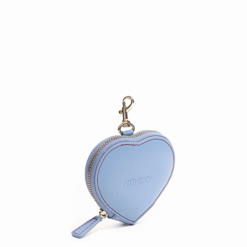 Women's Núnoo Heart Coin Pocket Florence Wallets Light Blue | SGV2138HI