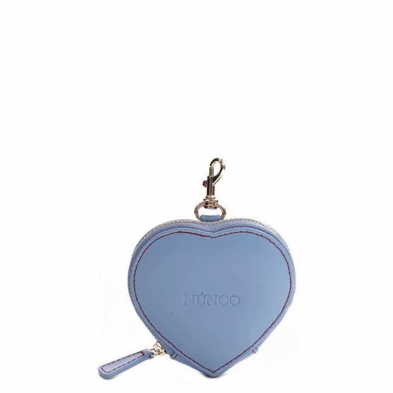 Women\'s Núnoo Heart Coin Pocket Florence Wallets Light Blue | SGV2138HI