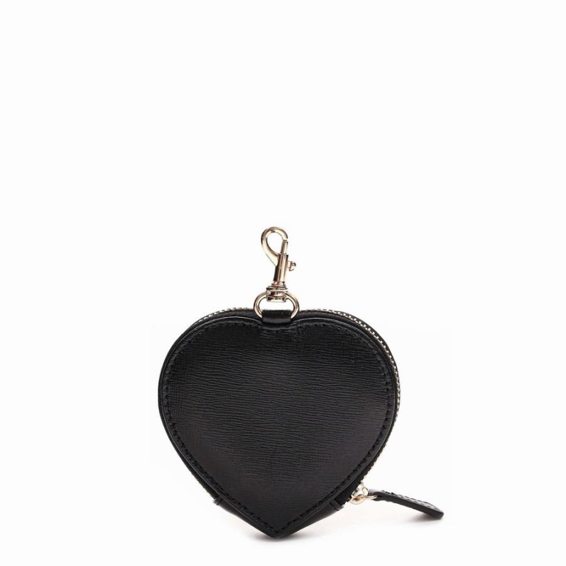 Women's Núnoo Heart Coin Pocket Florence Wallets Black | AXD2257HN