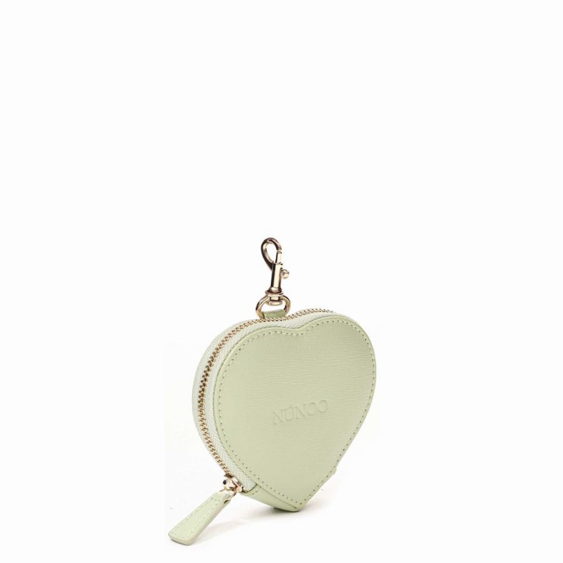 Women's Núnoo Heart Coin Pocket Florence Wallets Light Green | XNV1516VM