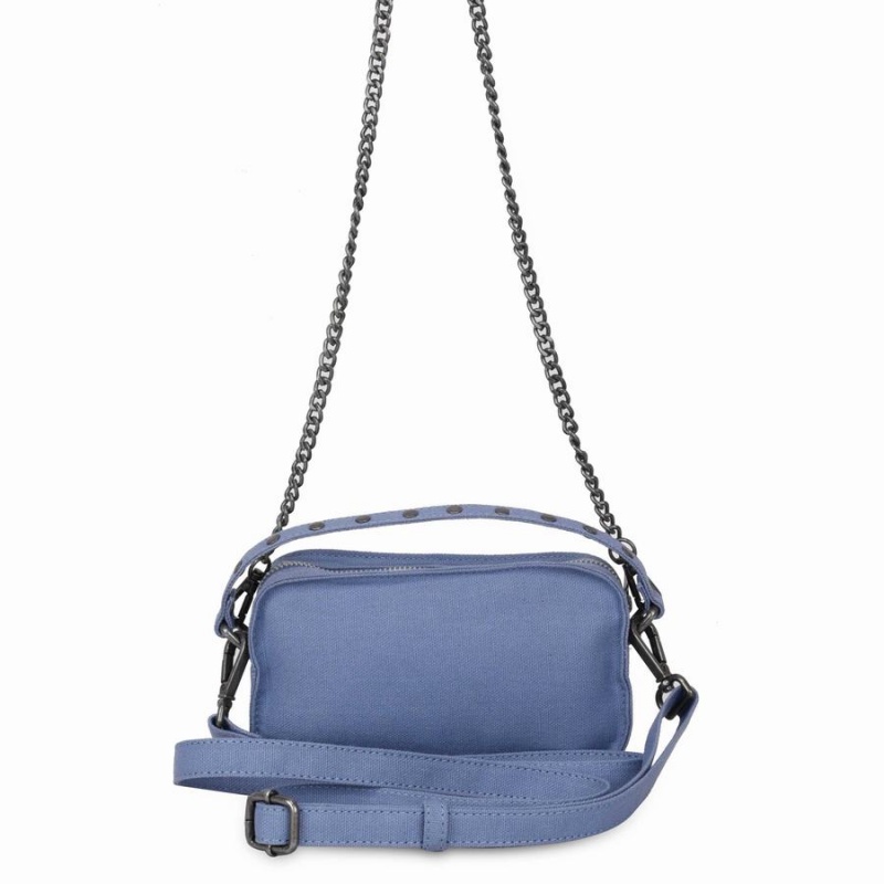 Women's Núnoo Helena Canvas Shoulder Bags Blue | EJQ4063XV