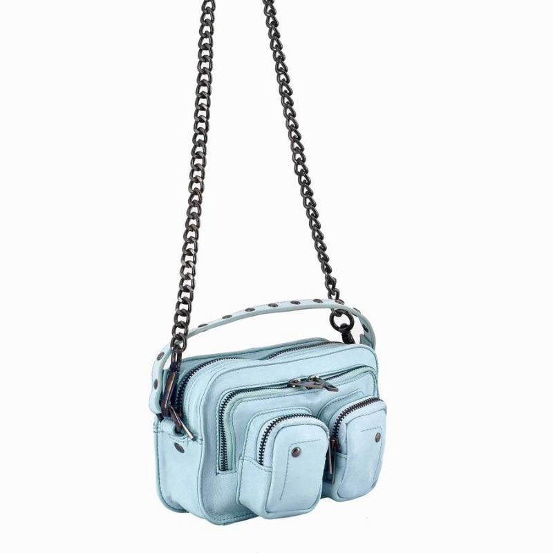 Women's Núnoo Helena Cozy Shoulder Bags Light Blue | XEO8338SB