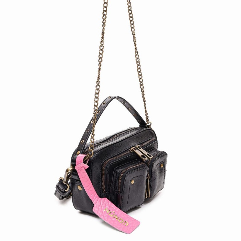 Women's Núnoo Helena Eyelet Florence Small Bags Black | RZR3969WJ