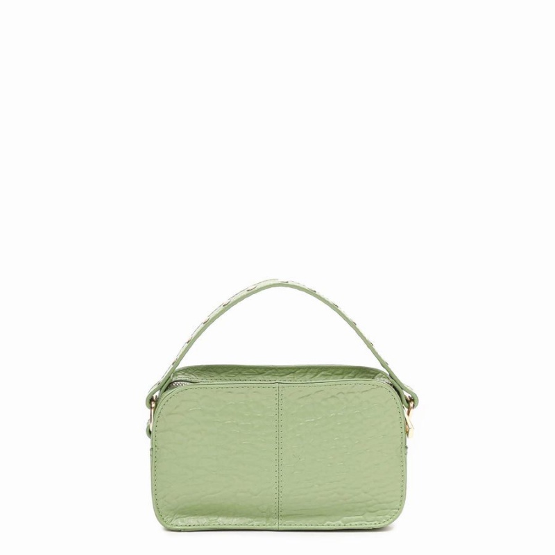 Women's Núnoo Helena Eyelet New Zealand Shoulder Bags Green | ZFY6099CQ