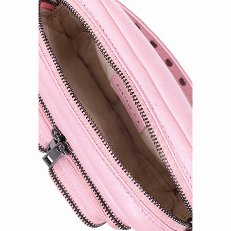 Women's Núnoo Helena Puffed Sheep Shoulder Bags Pink | PDM9865PC