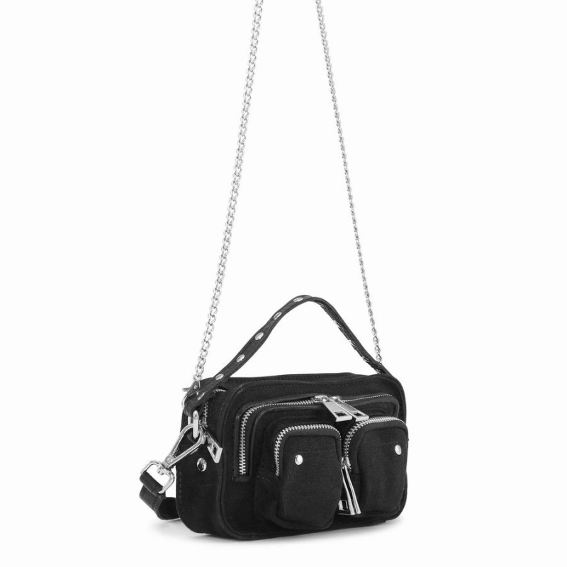 Women's Núnoo Helena Recycled Canvas Small Bags Black | CYG194KX