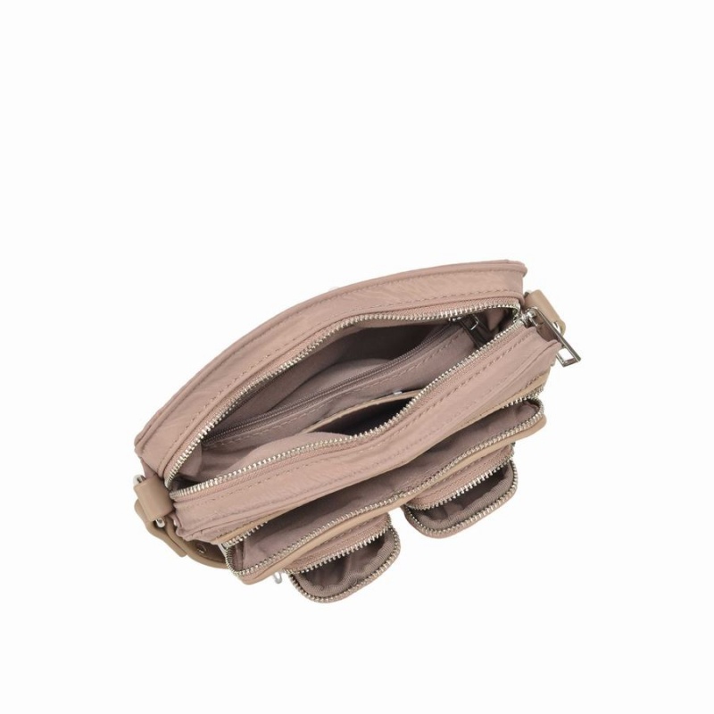 Women's Núnoo Helena Recycled Nylon Small Bags Grey Brown | QVY1713GS