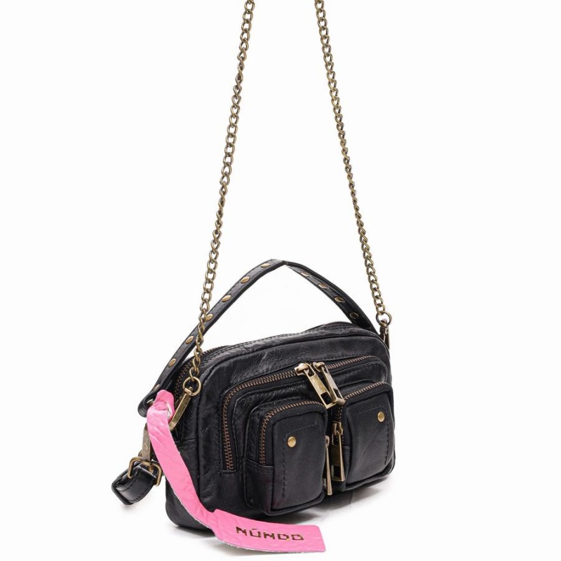 Women's Núnoo Helena Sheep Shoulder Bags Black | HMV3151RC